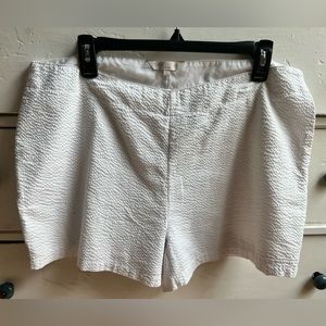 Womens white seersucker shorts. The Royal Standard collection. Size Large.